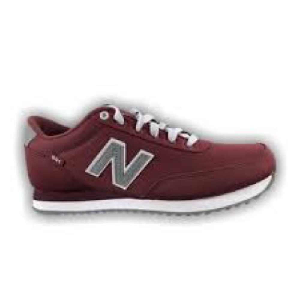 New Balance Men's Deep Red Sneakers with White Accents
